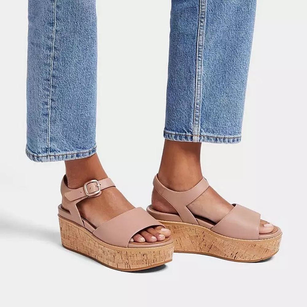 FitFlop Blush Pink Cork Platform Sandals